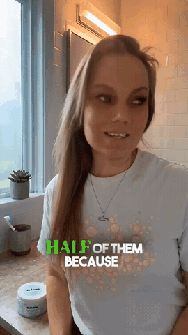 A Klovera video made for a Shopify product: a woman talks about a skincare jar in her kitchen